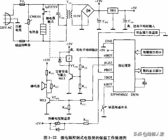 电饭煲的电路工作原理